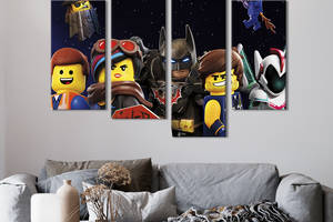 Картина на холсте KIL Art Популярные персонажи Лего Фильма 129x90 см (1516-42)