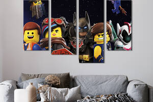 Картина на холсте KIL Art Популярные персонажи Лего Фильма 149x106 см (1516-42)