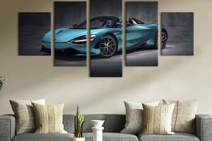 Картина на холсте KIL Art Потрясающее авто McLaren 650S 162x80 см (1355-52)