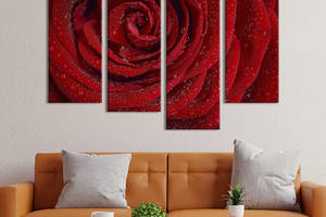Картина на холсте KIL Art Прекрасная алая роза 129x90 см (976-42)