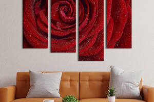 Картина на холсте KIL Art Прекрасная алая роза 149x106 см (976-42)