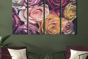 Картина на холсте KIL Art Прекрасные бутоны розы 209x133 см (886-41)