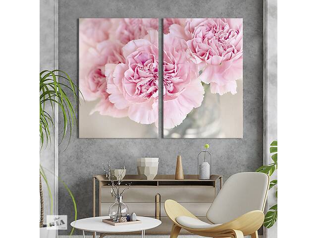 Картина на холсте KIL Art Прекрасные розовые пионы 71x51 см (792-2)
