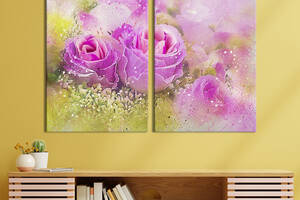 Картина на холсте KIL Art Прекрасные розовые розы 111x81 см (866-2)
