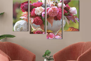 Картина на холсте KIL Art Прекрасные садовые розы 149x106 см (977-42)