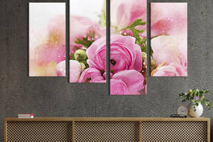 Картина на холсте KIL Art Прекрасные цветы пионы 89x56 см (857-42)