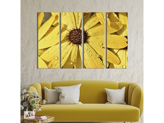 Картина на холсте KIL Art Прекрасные жёлтые ромашки 89x53 см (836-41)