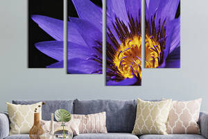 Картина на холсте KIL Art Прекрасный фиолетовый лотос 149x106 см (1015-42)