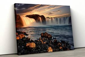 Картина на холсте KIL Art Прекрасный водопад 51x34 см (290)