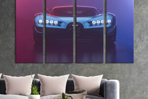 Картина на холсте KIL Art Премиум-спорткар Bugatti Chiron Vision GT 209x133 см (1304-41)