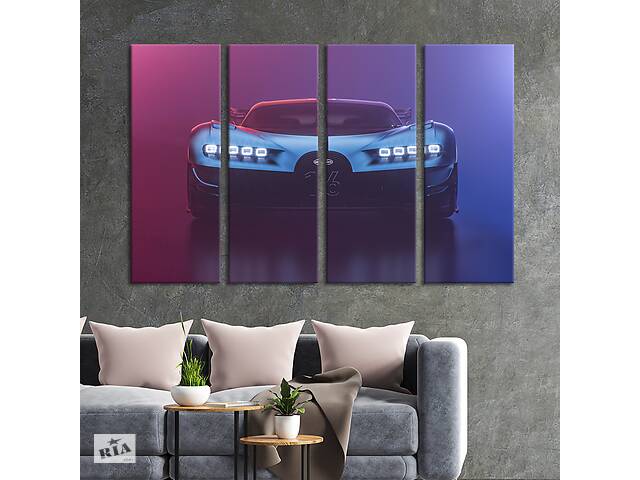 Картина на холсте KIL Art Премиум-спорткар Bugatti Chiron Vision GT 149x93 см (1304-41)