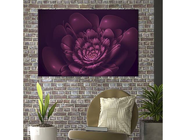 Картина на холсте KIL Art Пурпурный цветок 51x34 см (877-1)