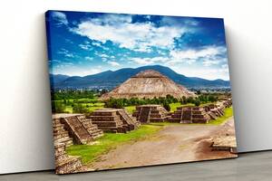 Картина на холсте KIL Art Пирамида в Мексике 51x34 см (251)