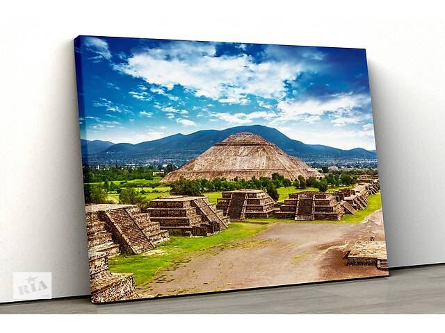 Картина на холсте KIL Art Пирамида в Мексике 51x34 см (251)