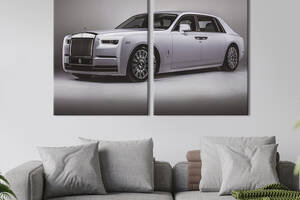 Картина на холсте KIL Art Раритетный белый Rolls-Royce 111x81 см (1394-2)