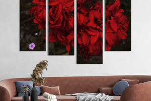 Картина на холсте KIL Art Растение с кроваво-красными листьями 89x56 см (911-42)