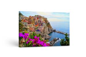 Картина на холсте KIL Art Разноцветные дома в Италии 122x81 см (277)