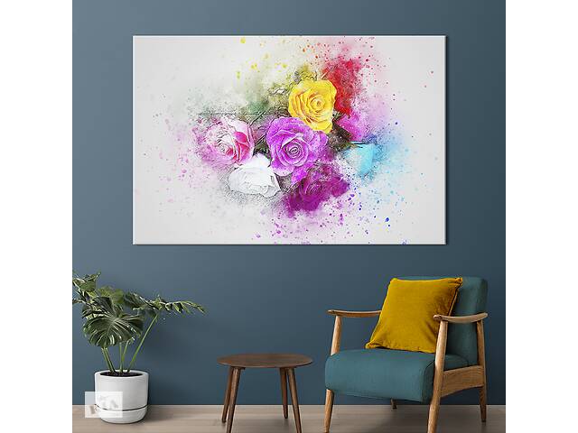 Картина на холсте KIL Art Разноцветные розы 51x34 см (862-1)