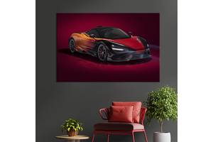 Картина на холсте KIL Art Разноцветный суперкар McLaren 765LT 51x34 см (1389-1)