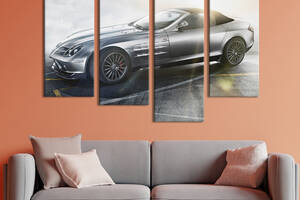 Картина на холсте KIL Art Редкий автомобиль Mercedes-Benz SLR McLaren 129x90 см (1367-42)