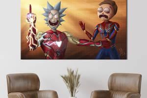 Картина на холсте KIL Art Rick And Morty/Avengers Endgame 75x50 см (1504-1)