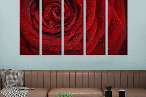 Картина на холсте KIL Art Роскошная алая роза 155x95 см (976-51)