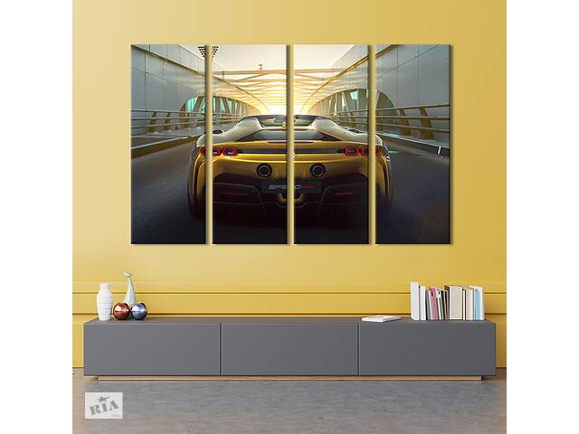 Картина на холсте KIL Art Роскошная Ferrari SF90 Spider 209x133 см (1319-41)