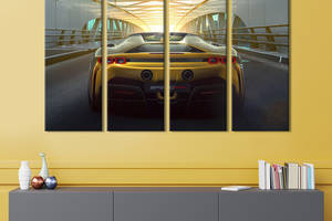 Картина на холсте KIL Art Роскошная Ferrari SF90 Spider 149x93 см (1319-41)