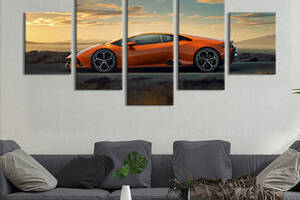 Картина на холсте KIL Art Роскошный автомобиль Lamborghini Huracan Evo 162x80 см (1249-52)