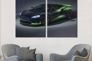 Картина на холсте KIL Art Роскошный автомобиль McLaren GT Verdant Theme 111x81 см (1358-2)