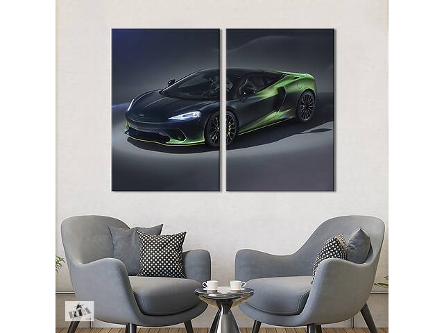 Картина на полотні KIL Art Розкішний автомобіль McLaren GT Verdant Theme 71x51 см (1358-2)