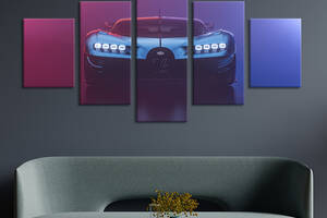 Картина на холсте KIL Art Роскошный Bugatti Chiron Vision GT 187x94 см (1304-52)
