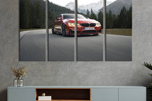 Картина на холсте KIL Art Роскошный красный BMW 209x133 см (1381-41)