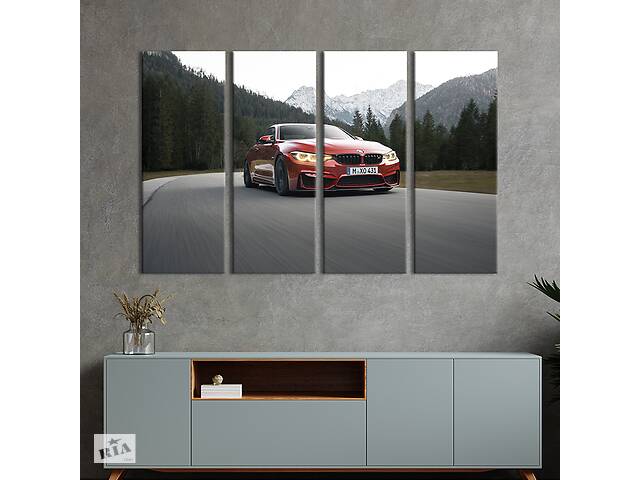 Картина на холсте KIL Art Роскошный красный BMW 89x53 см (1381-41)