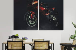 Картина на полотні KIL Art Розкішний червоний мотоцикл 71x51 см (1369-2)