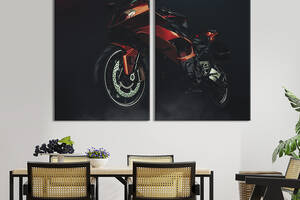 Картина на полотні KIL Art Розкішний червоний мотоцикл 165x122 см (1369-2)