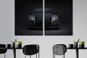 Картина на холсте KIL Art Роскошный Rolls-Royce Black Badge Ghost 111x81 см (1276-2)