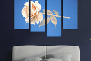 Картина на холсте KIL Art Роза с бежевыми лепестками 129x90 см (801-42)