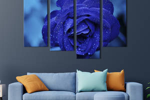 Картина на холсте KIL Art Роза с синими лепестками 149x106 см (975-42)