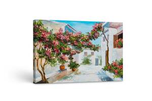 Картина на холсте KIL Art Розовые деревья на улице 122x81 см (112)