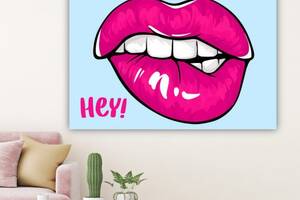 Картина на холсте KIL Art Розовые губы 81x54 см (189)