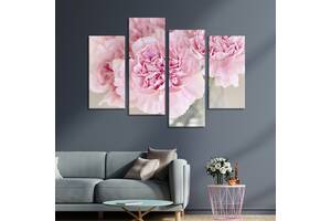 Картина на холсте KIL Art Розовые пионы 89x56 см (792-42)