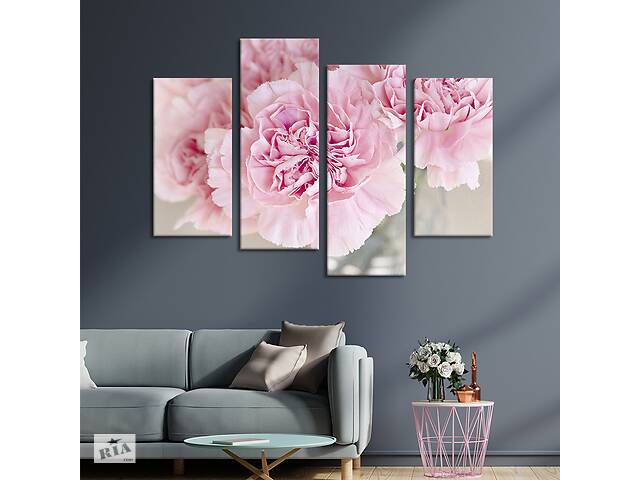 Картина на холсте KIL Art Розовые пионы 89x56 см (792-42)
