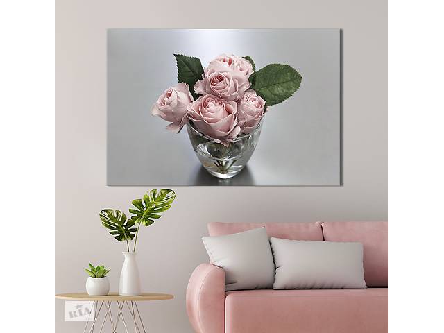 Картина на холсте KIL Art Розовые розы 51x34 см (844-1)
