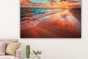 Картина на полотні KIL Art Рожевий пляж 81x54 см (320)