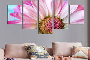 Картина на холсте KIL Art Розовый цветок 162x80 см (824-52)