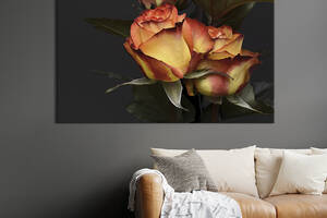 Картина на холсте KIL Art Розы жёлто-оранжевые 51x34 см (978-1)
