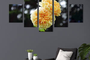 Картина на холсте KIL Art Садовые кремовые хризантемы 162x80 см (937-52)
