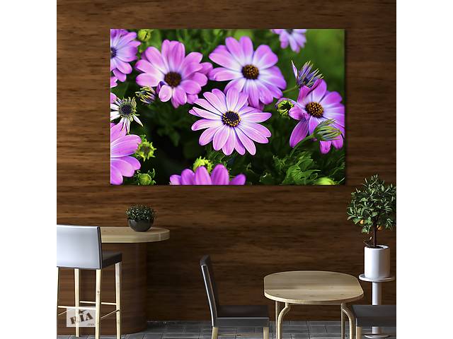 Картина на холсте KIL Art Садовые лиловые цветы 75x50 см (947-1)