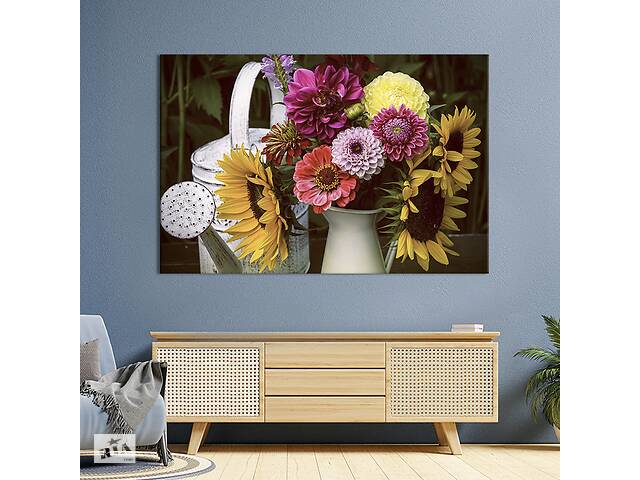 Картина на холсте KIL Art Садовые цветы в букете 51x34 см (837-1)